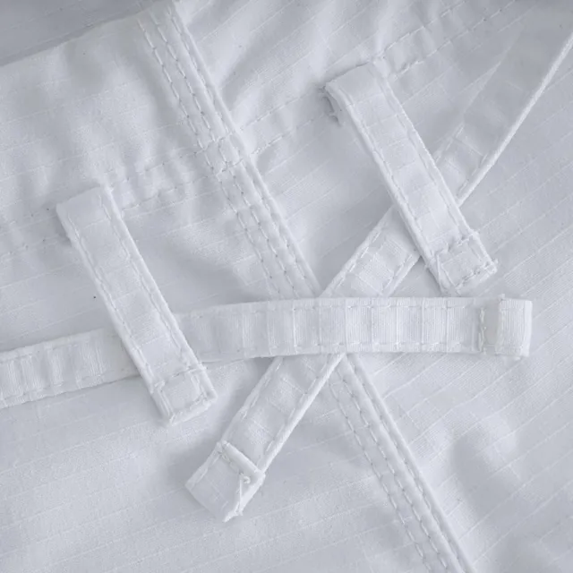 White gi pants drawstring close up
